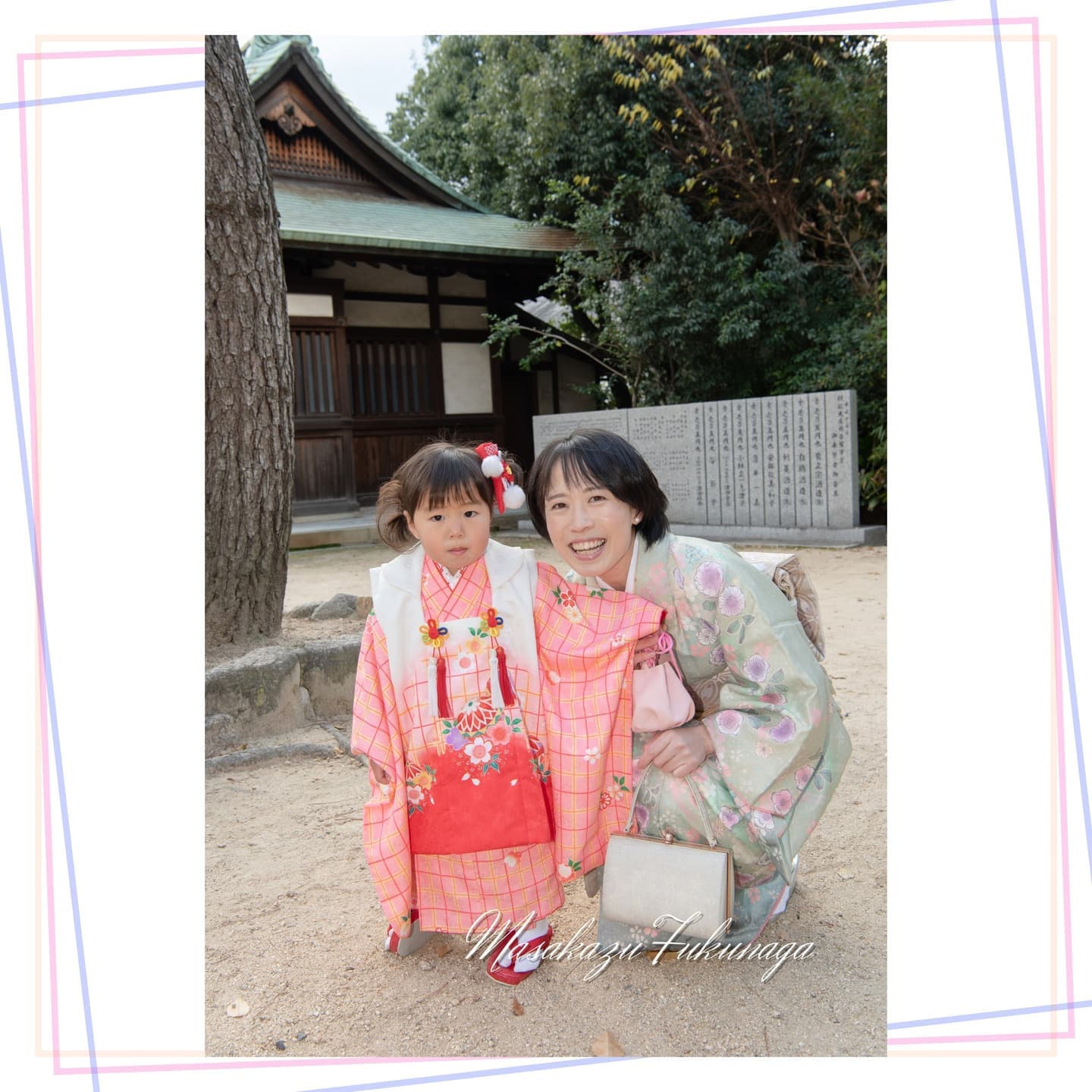 七五三|出張撮影|カメラマン|七五三写真|お母さんと一緒に