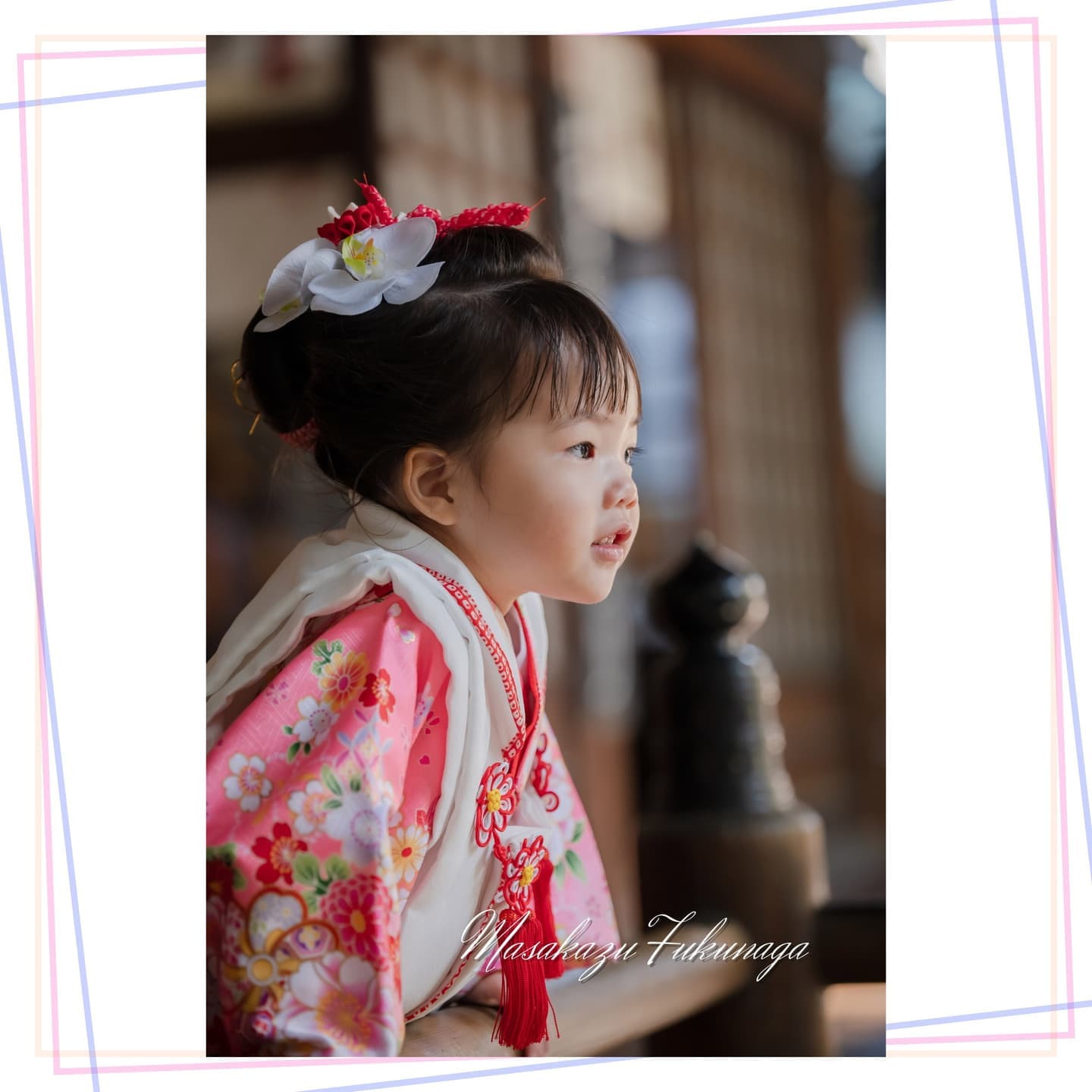 七五三|出張撮影|カメラマン|七五三写真|外を見つめる女の子